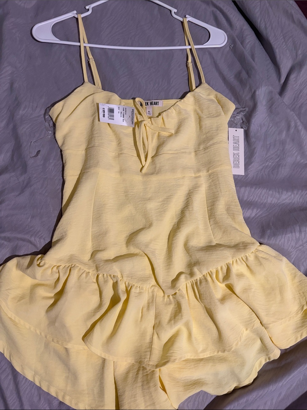 Discovery Lemon Yellow Ruffle Tie-Front Cami - Picture 3 of 4